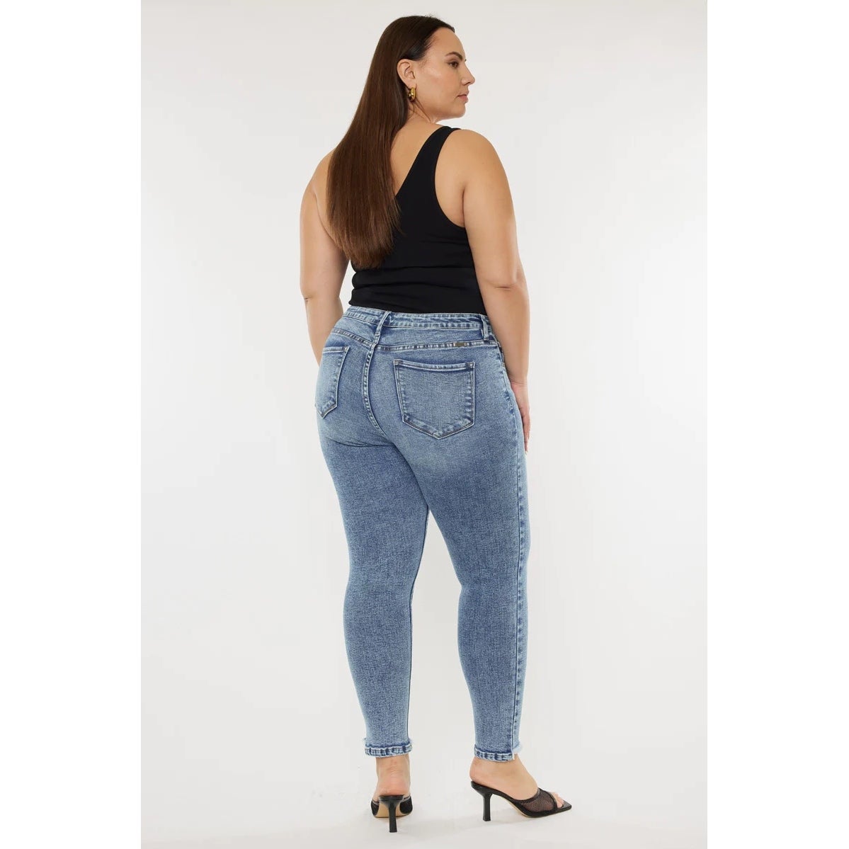 High Waisted Skinny Jeans With Rubber Band Corset For Women Casual Denim  Plus Size Trousers Women From Cqh03, $41.01
